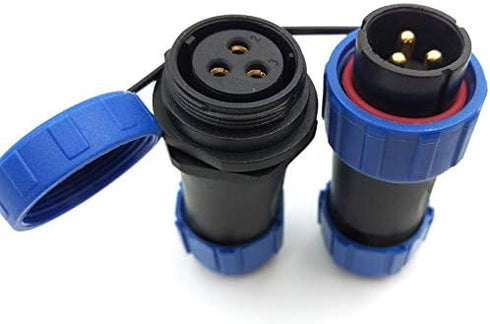 SP21 2Pin-12Pin Panel Mount Waterproof IP68 Circular Cable Connector Plug Socket (3Pin)
