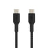 Belkin BoostCharge 1M Braided USB-C to USB-C Cable - Black for iPhone 15, Galaxy S23, Pixel 7, iPad Pro & More.