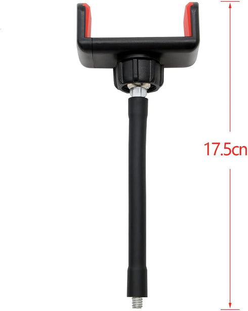 Ring Light Phone Holder Attachment Replacement for Live Stream 1/4" 6.3mm Screw Bendable Flexible Phone Tripod Mount Adapter Adjustable Compatible for Most Cellphones