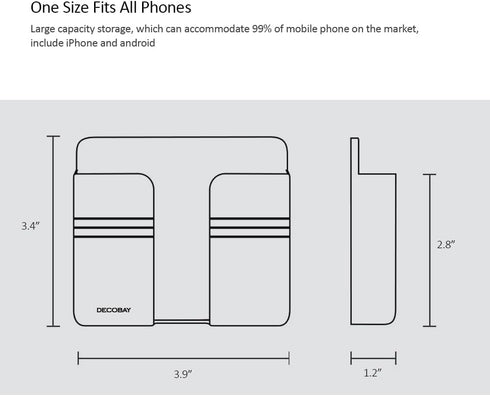 D1 Wall Mount Phone Holder, Adhesive Phone Stand with Data Cable Receiving Hole, Compatible with iPhone, TV Remote,