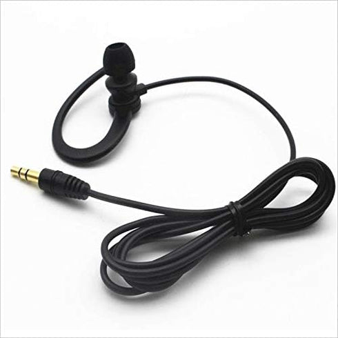 Single Side Earbud Headphones, Stereo In-Ear Earphones with Removable Hook for PC, Smartphones, MP3, MP4 Players