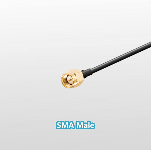 433 MHz Antenna 3dBi SMA Male Adapter - 3M RG174 Cable with Magnetic Base for Raspberry Pi, NFC, GSM, ISM, CUL, USB