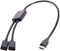 chenyang USB C OTG Cable, USB Type C 1 Male to 2 Female Dual Ports Hub Cable for Laptop, PC, Mouse