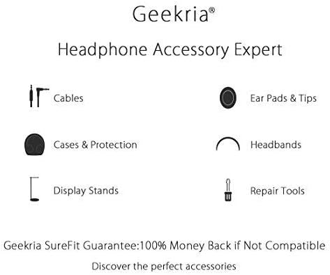 Geekria QuickFit Replacement Ear Pads for Beats Solo Wireless Headphones (White)