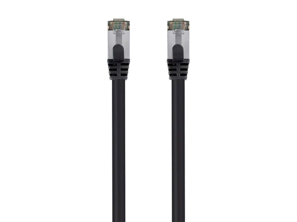 Monoprice Cat8 26AWG S/FTP Ethernet Network Cable - 3 Feet, Black, 2GHz, 40Gbps, Pure Bare Copper