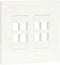 Tripp Lite 8-Port Universal Keystone Double-Gang Wall Plate - 2-Gang Faceplate, Adaptable, White