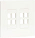 Tripp Lite 8-Port Universal Keystone Double-Gang Wall Plate - 2-Gang Faceplate, Adaptable, White