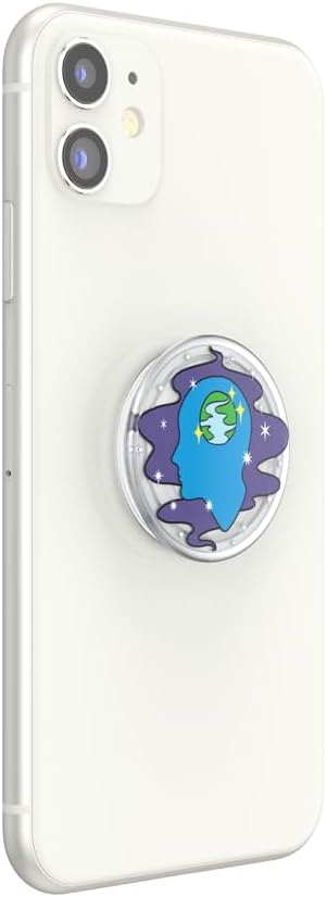 PopSockets Adhesive Phone Grip, Holder, Phone Stand, Plant-based - Translucent Open Minded