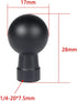 Aluminum 17MM Ball Head Mount, 1/4" Screw Male/Female Adapter for Action Camera, Phone Stand, GPS Holder