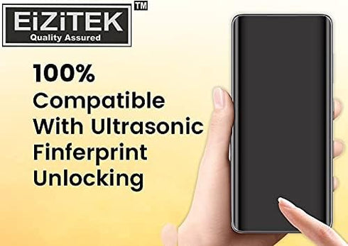 Screen Protector Film for Samsung Galaxy S23 Ultra, Case Friendly, Ultrasonic Fingerprint Unlock, Clear, 2 Pack