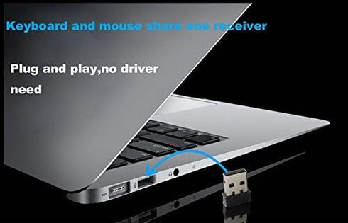 UniFire V60 Waterproof 2.4G Wireless Gaming Keyboard with Mouse DPI Control for Desktop PC Laptop Combos (White)