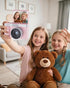 fceoul 1080P 5MP 180 32GB Kids Camera, Digital Camera for Kids with Flip Screen & SD Card, Retro Toddler Toy Camera