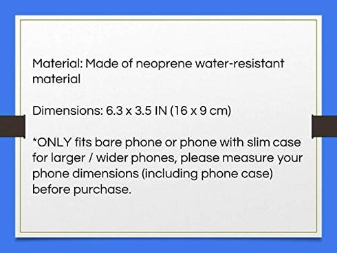 Tainada Shockproof Neoprene Sleeve Carry Bag Pouch (Black White Polka Dots) with Neck Lanyard & Carabiner for iPhone