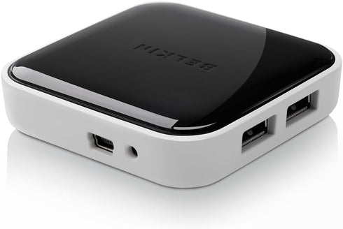 Belkin 4-Port Powered Desktop USB Hub with Support for USB-A, USB 2.0, and