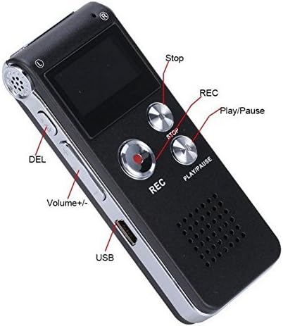Top Ten Ton 8GB 650HR MP3 Multifunctional Rechargeable Digital Audio Voice Recorder Dictaphone Player with Built