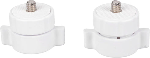 GWUIOREX 17mm 1/4 20 Ball Joint to Screw Adapter, White Camera Mount for Photography Gear, Female Socket with Male