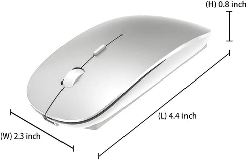 KLO Rechargeable Bluetooth Mouse for MacBook/MacBook Air/Pro/iPad, Wireless Mouse for Laptop/Notebook/PC