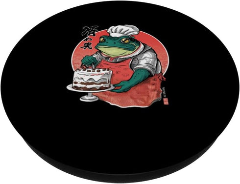 PopSockets Standard PopGrip Unique and Playful Frog Chef with Cake