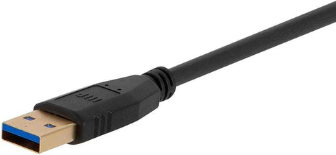 Monoprice USB 3.0 Type-C to Type-A Cable - 6 Feet - Black for Nintendo Switch, Samsung Galaxy S10 S9 S8 Note, Android