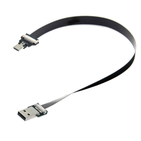 xiwai 1.0M USB 2.0 Type-A Male to Micro USB 5Pin Data Flat Slim Cable for FPV & Disk