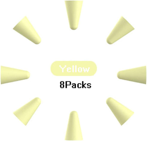 OneCut 8 Pcs Silicone Pencil Nib/Tip Protector Cap for Drawing Noiseless, Compatible for Apple Pencil 1st/2nd