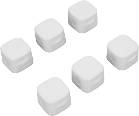 6pcs ZJchao Magnetic Cable Clips Cord Holder Desk Wire Management Keeper Home Office Car Nightstand (White)