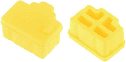 uxcell 20pcs RJ45 Silicone Protectors - Ethernet Hub Port Anti Dust Cap Cover, Yellow