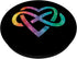 Low Poly Polyamory Rainbow Infinite Heart LGBTQIA Pride PopSockets Standard PopGrip