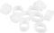 uxcell 50Pcs Silicone Rubber Bands, 8x5mm Strong Elastic Bands for Cord Wrapping, White
