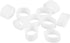 uxcell 50Pcs Silicone Rubber Bands, 8x5mm Strong Elastic Bands for Cord Wrapping, White