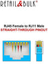 2-Pack RJ11 to RJ45 Adapter, Phone Line to Ethernet for Landline, Fax, DSL Modem Connection (Black, Made in USA)