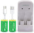 AOBOO CR2 Li-Ion Battery Rechargeable Battery 2PCS CR-2W Camera Battery Rechargeable CR2 3v