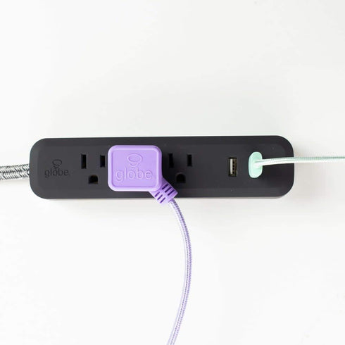 Globe Electric 78257 Designer Series Power Strip, Rose, 3 Outlet