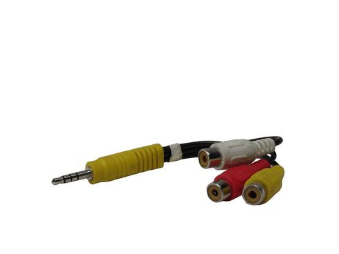 HnF shop 3.5mm 3 3 Inch 4C Male to RCA Female Audio Video Adapter Cable, Plug, Black, Yellow, Red Composite AV