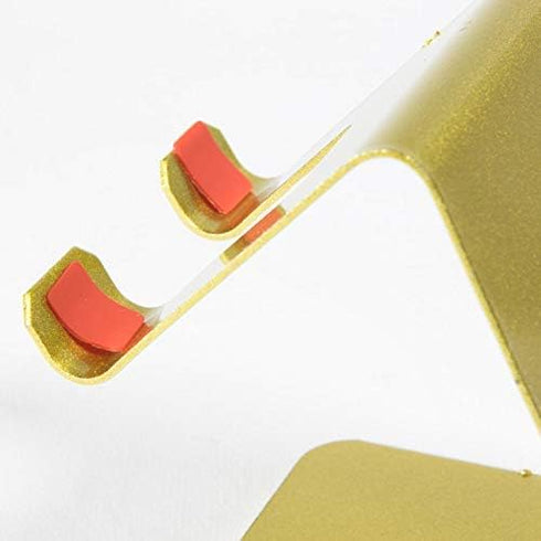 CoverON Metal Phone Stand, Universal Cell Phone Holder for Desk, Compatible with iPhone, Android, Galaxy - Gold