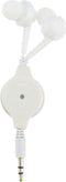 ULTECHNOVO Wired Earbuds, 3.5mm In-Ear Headphones, MP3 Double Pull Telescopic Earplugs (White)