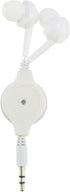 ULTECHNOVO Wired Earbuds, 3.5mm In-Ear Headphones, MP3 Double Pull Telescopic Earplugs (White)
