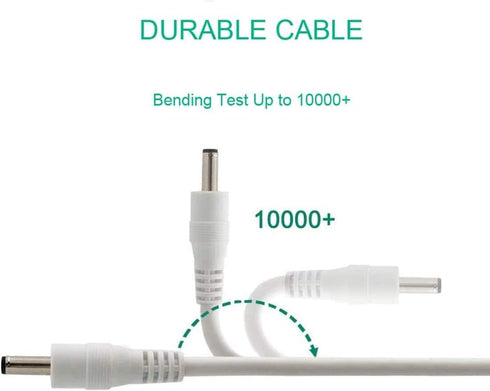 YEAOI 5ft, White(2-Pack) Power Cord Replacement for Hatch Baby Rest, Rest+ and Rest Mini Sound Machine, USB Charging