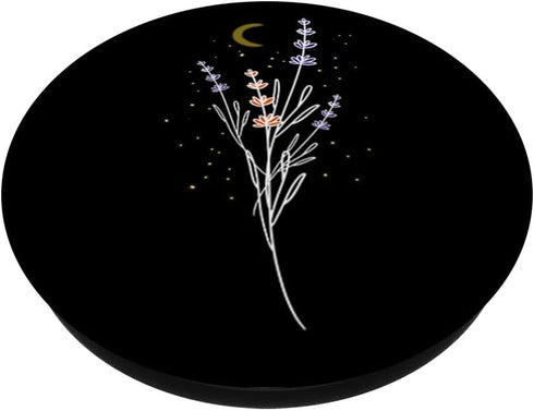 Moon Lavender Cool Satellite Crescent Luna Stargazer Gift, PopSockets Adhesive PopGrip