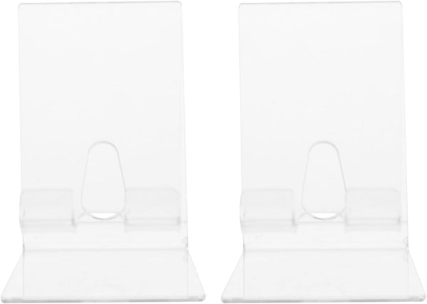 SKISUNO Acrylic Mobile Phone Stand 2-Pack Transparent Cellphone Display Holder Desktop Phone Stand