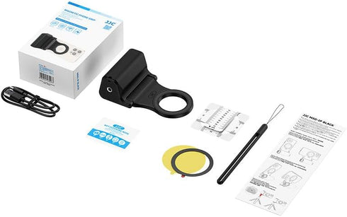 JJC 1/4" Upgraded Magnetic Phone Camera Grip with Remote, Cell Phone Camera Grip Handle Compatible with MagSafe iPhone