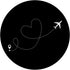 Love Travel Airplane Heart - Flying Destination Traveling PopSockets Grip and Stand for Phones