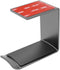 Headphone Stand Hanger, Aluminum Hook with Strong Adhesive Tape for Headphones (H02-Black-1PCS).