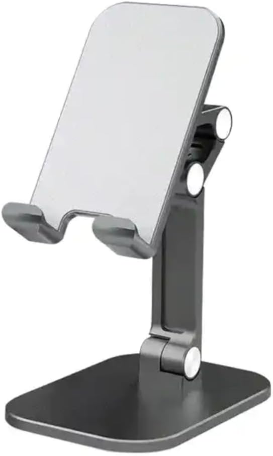 RDRKR Adjustable Cell Phone Desk Stand: Foldable and Height-Angled Holder for 4-11 Inch