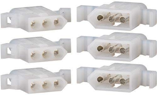 Molex 3-Pin Connector Kit, 0.093" (3 Sets)