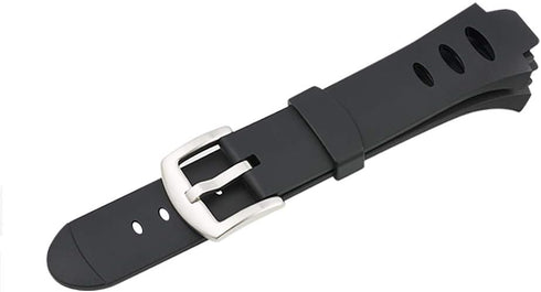 Watch Bands for Suunto Observer Tt St Sr G6 X6HRM, Classic Soft Rubber Replacement Wrist Strap (Black)