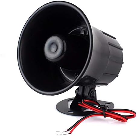 Wired Alarm Siren Horn, 15W DC 6 to 12V Security Siren with Bracket for Home Security System