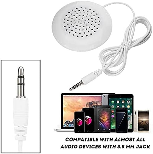 KUJOBUY Pillow Speaker 3.5mm Mini Under Pillow Speaker for iPod, MP3, Phone, Portable CD, Podcast, Radio, Talk, Sleep,