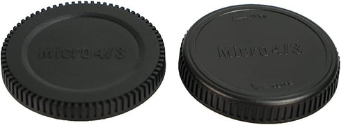 NIYI 2 Sets Camera Body Cap and Rear Lens Cap Cover Kit for M43 Micro Four Third Mount Camera and Lenses