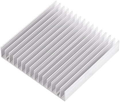 Aluminum Heat Sink 100x100x18mm - 16 Fins for Transistor Semiconductor Devices Cooling